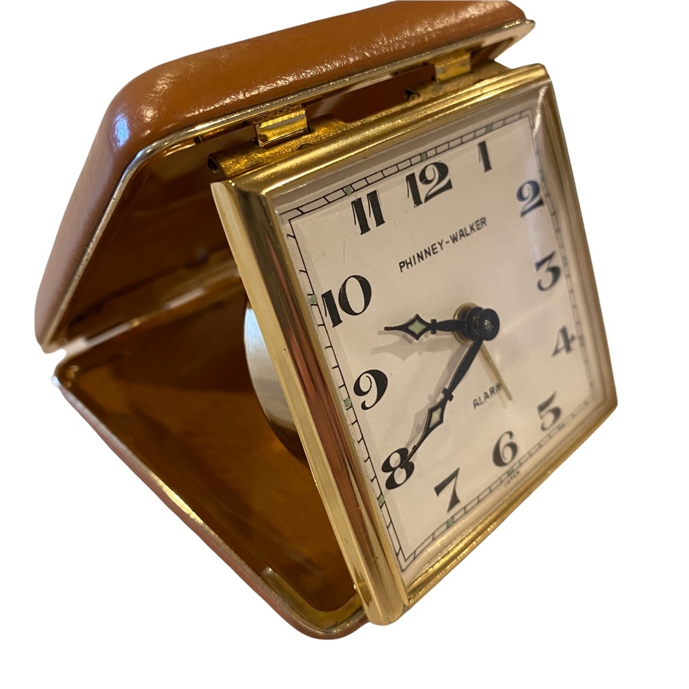 Mid Century Vintage Phinney-Walker Travel Alarm Clock